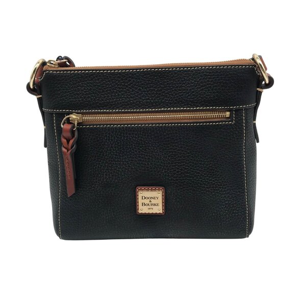 Dooney & Bourke Black Pebbled Leather Allison Crossbody - Picture 1 of 10